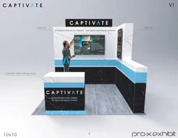 10x10 Perimeter booth design by Pro-X Exhibits